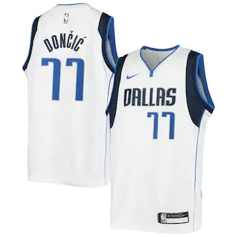 youth nike luka doncic white dallas mavericks swingman play-540